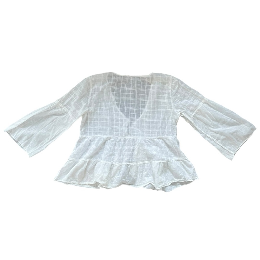 Sacred Threads White Ruffle Blouse - Picture 2 of 5